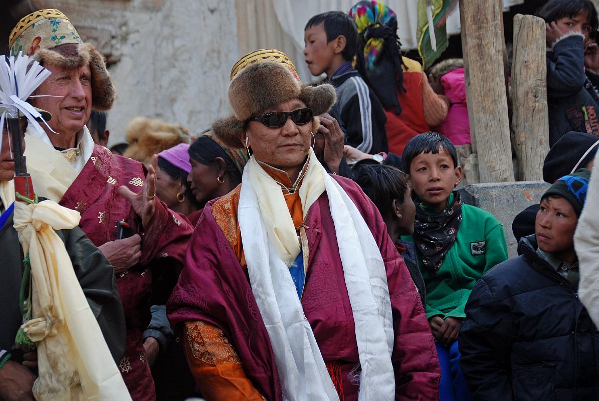 Mustang Lo Manthang Tiji Festival Day 3 07-3 Future King and Richard Bloom Join Crowd Outside Main Gate